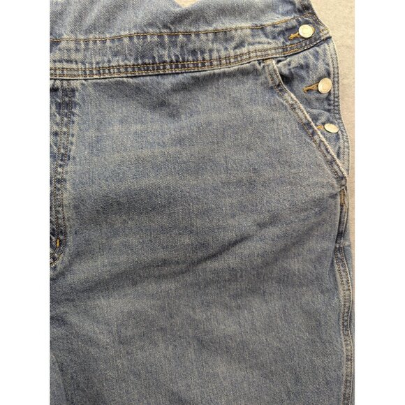 Old Navy Overalls Womens 26 Blue Denim Bib Carpenter Pockets 100% Cotton - Picture 5 of 16